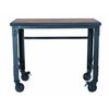 Duramax 46 In. x 24 In. Rolling Industrial Worktable Desk with solid wood top 68023